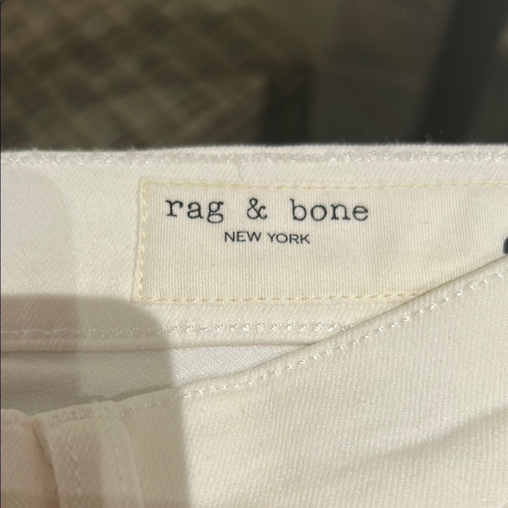 rag & bone White Straight Leg Skinny Jeans - Picture 6 of 14